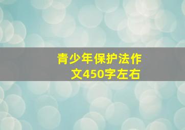 青少年保护法作文450字左右