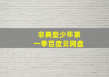 非典型少年第一季百度云网盘