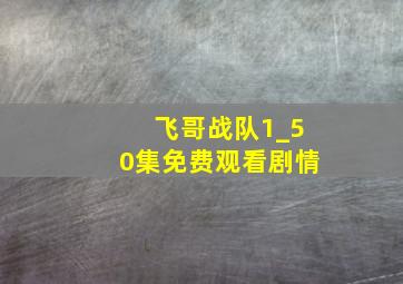 飞哥战队1_50集免费观看剧情