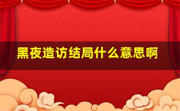 黑夜造访结局什么意思啊