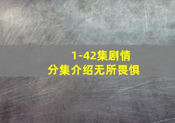 1-42集剧情分集介绍无所畏惧