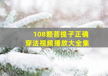 108颗菩提子正确穿法视频播放大全集