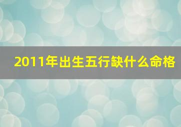 2011年出生五行缺什么命格