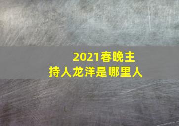 2021春晚主持人龙洋是哪里人