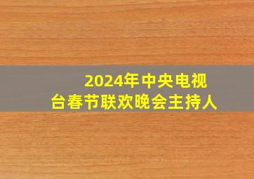 2024年中央电视台春节联欢晚会主持人