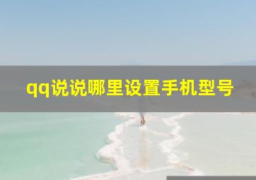 qq说说哪里设置手机型号